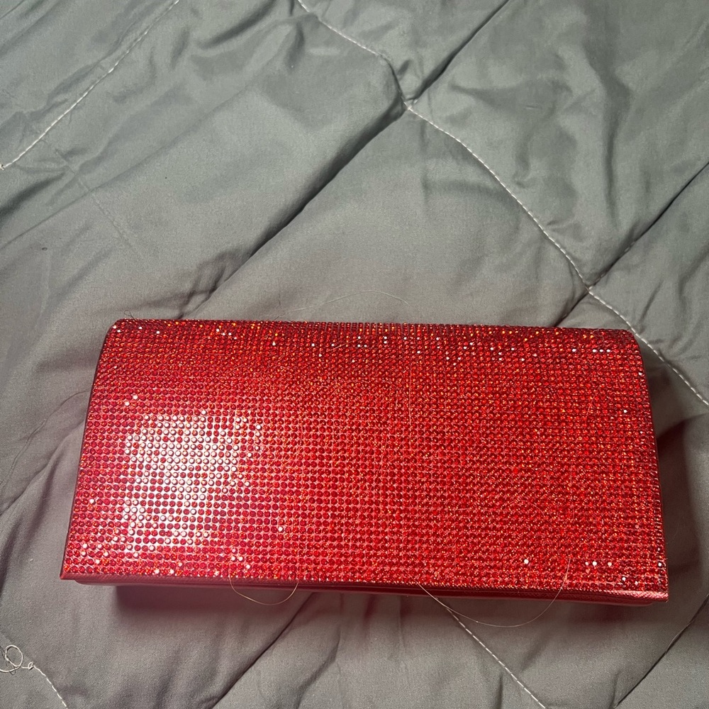 Red clutch purse